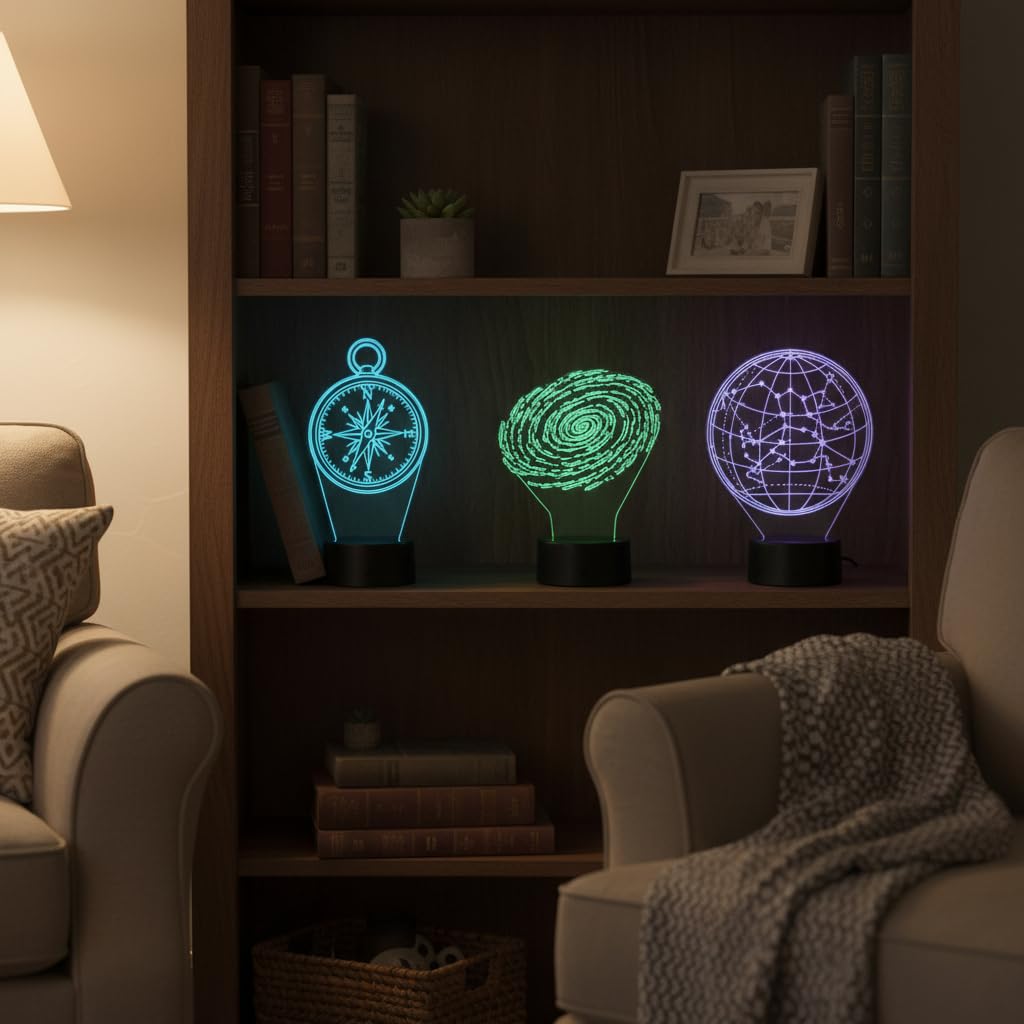 Amazon.co.jp : 3Dランプ 3個セット - デススター 3Dライト ファンへの